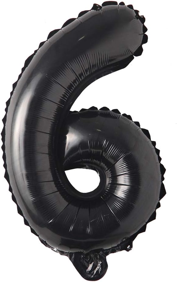 BLACK NUMBER BALLOONS