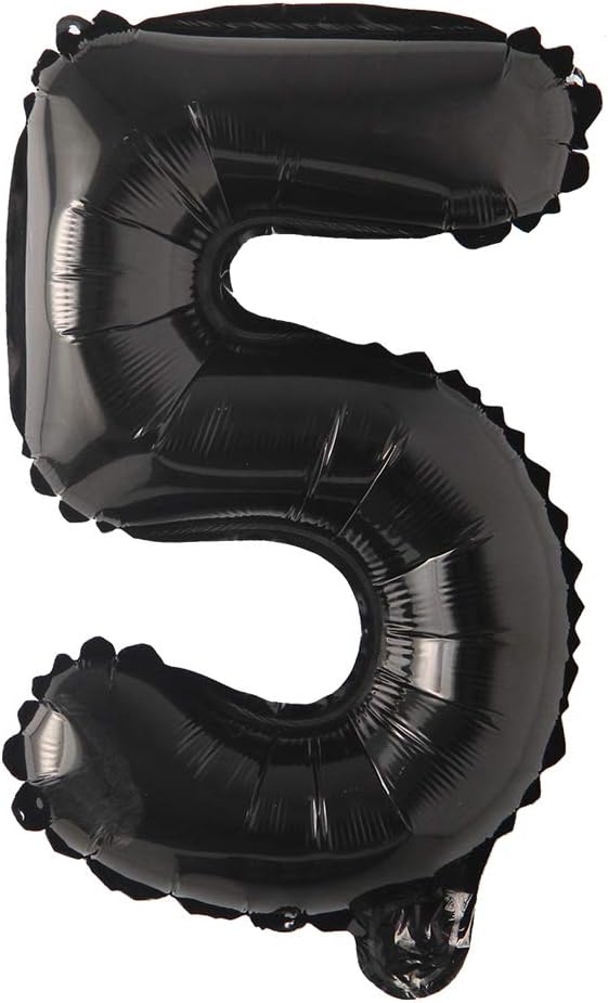BLACK NUMBER BALLOONS
