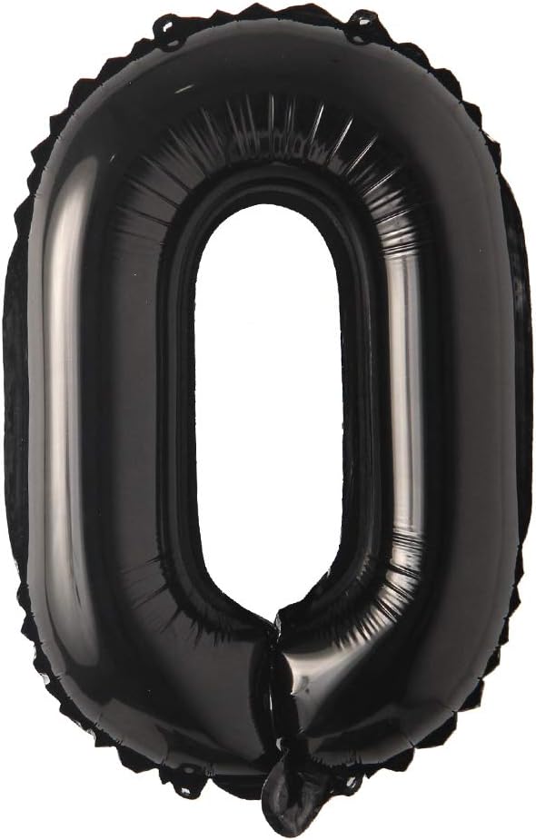BLACK NUMBER BALLOONS
