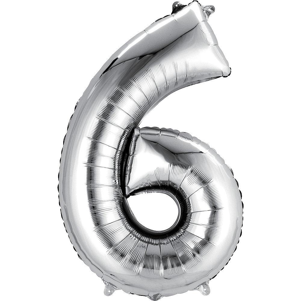 SILVER NUMBER BALLOONS