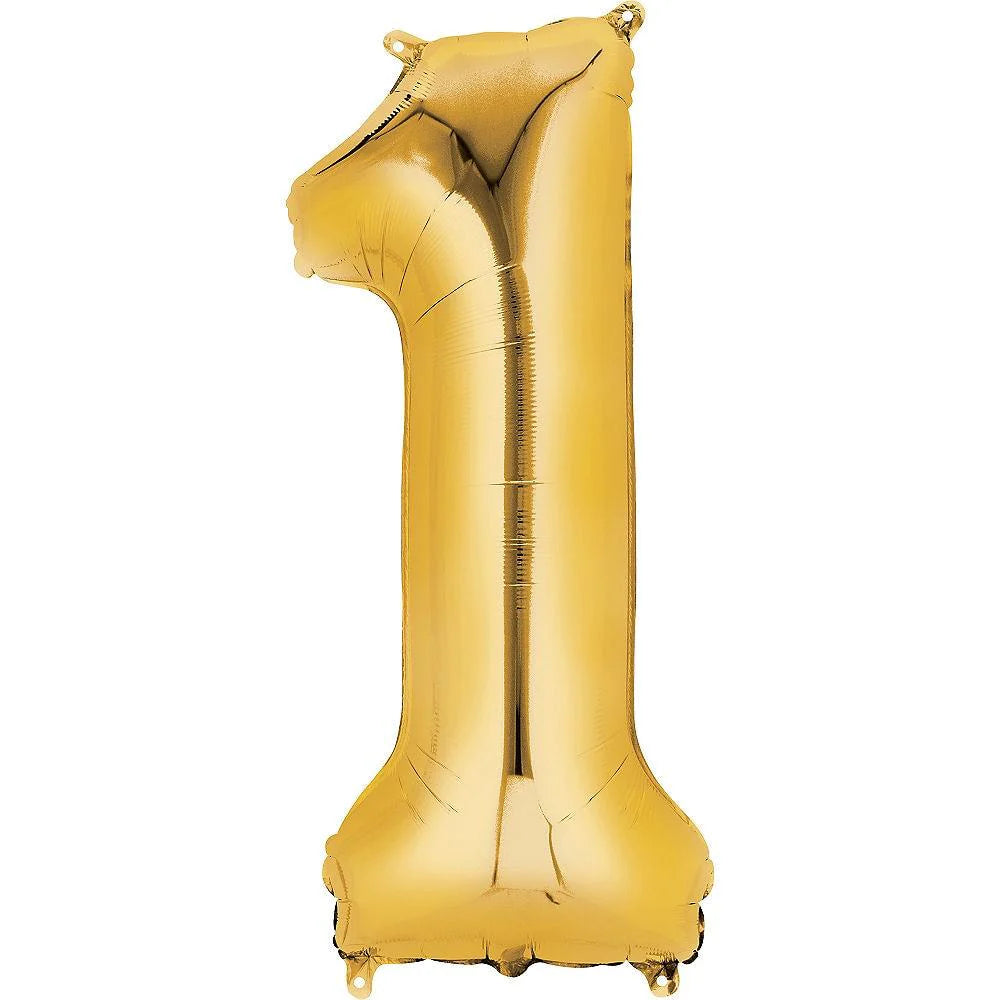 GOLD NUMBER BALLOONS