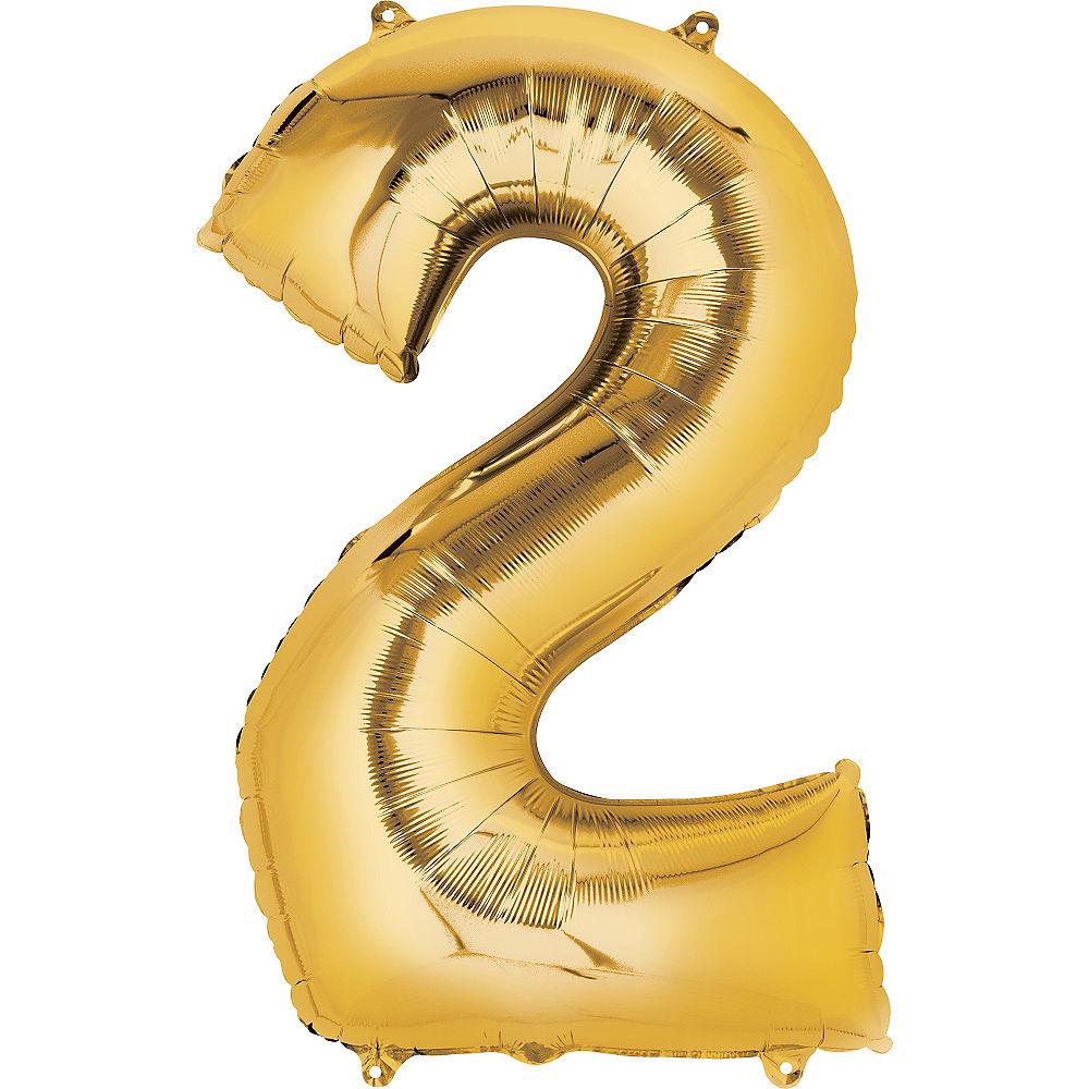 GOLD NUMBER BALLOONS