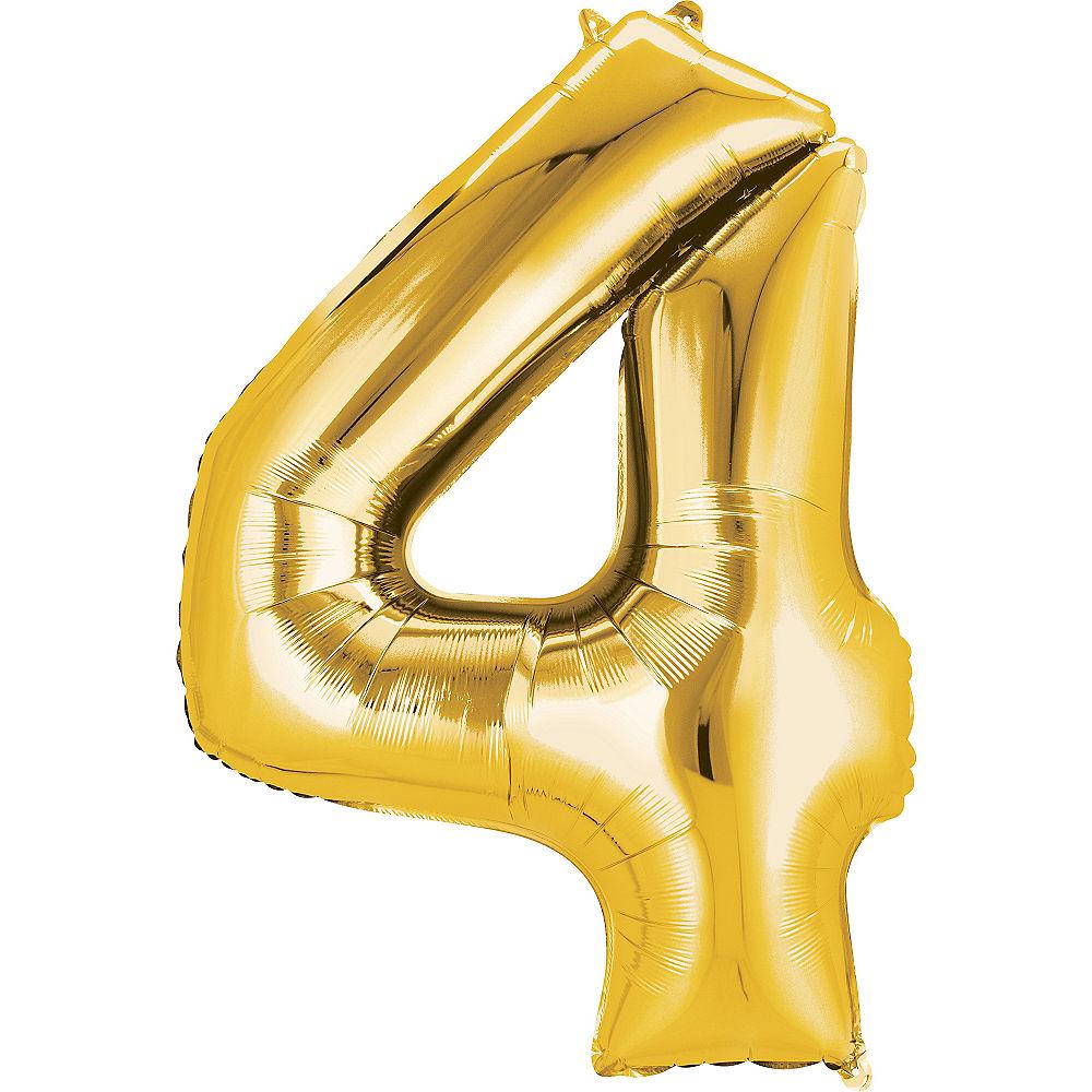 GOLD NUMBER BALLOONS