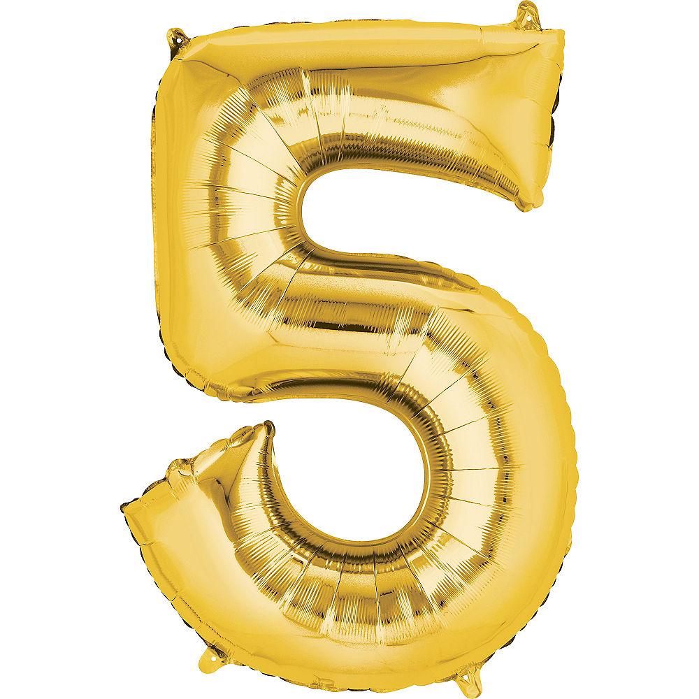 GOLD NUMBER BALLOONS