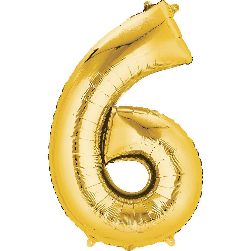 GOLD NUMBER BALLOONS