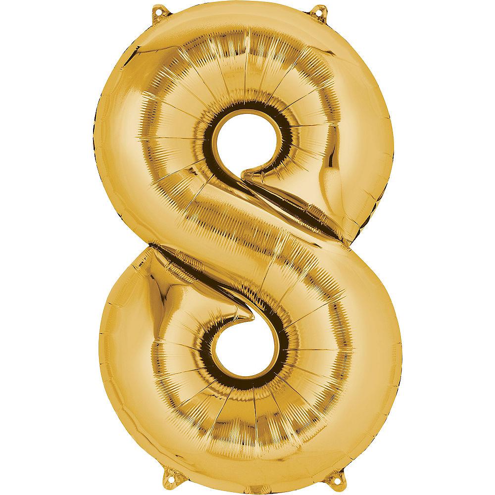 GOLD NUMBER BALLOONS