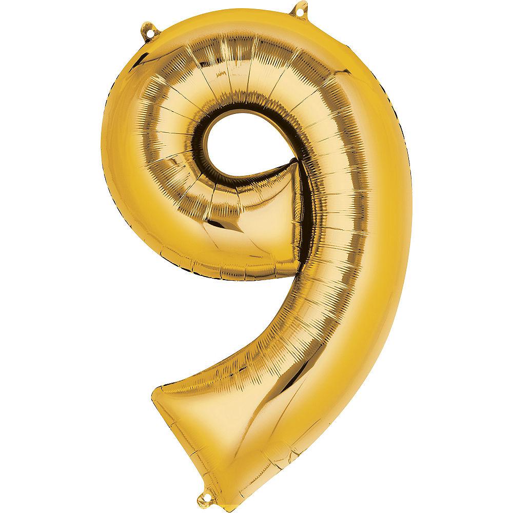 GOLD NUMBER BALLOONS