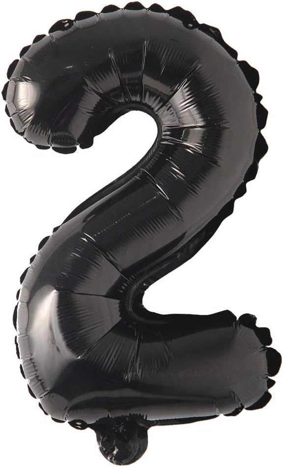 BLACK NUMBER BALLOONS