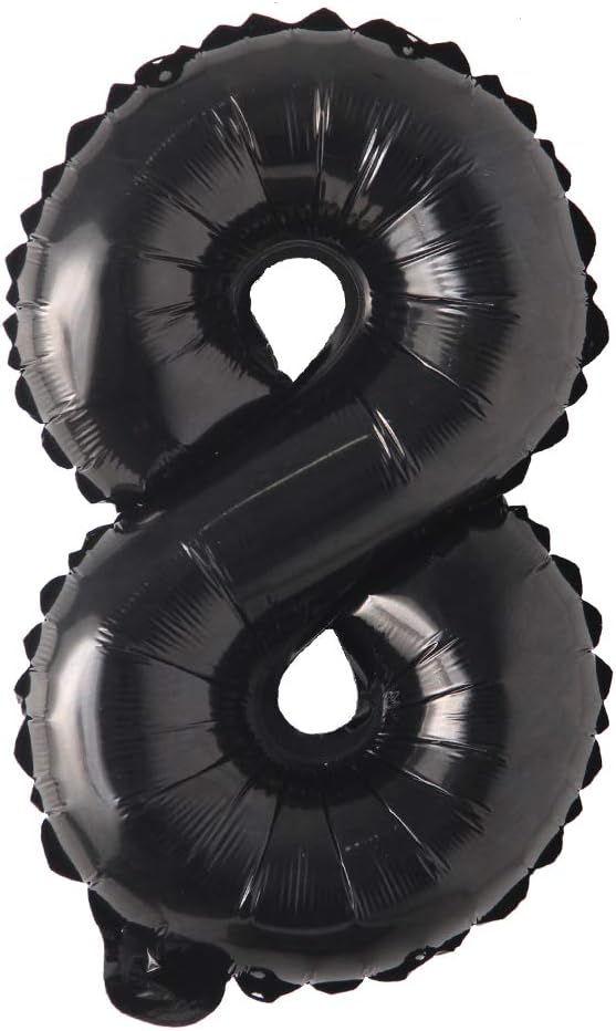 BLACK NUMBER BALLOONS