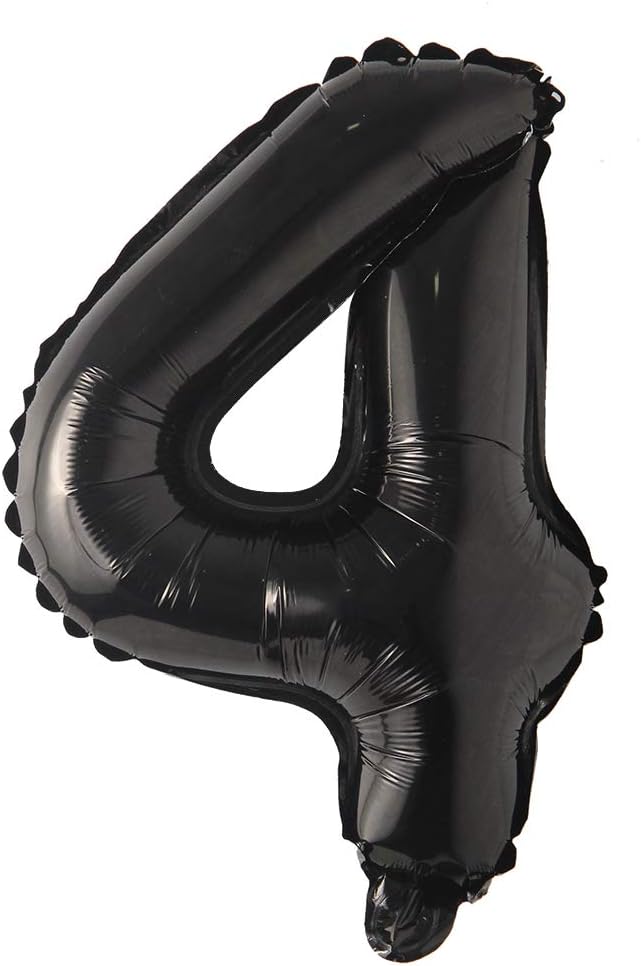 BLACK NUMBER BALLOONS