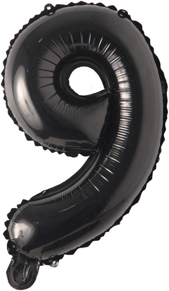 BLACK NUMBER BALLOONS