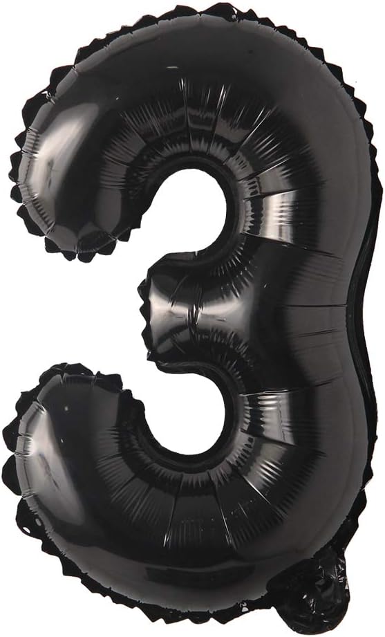 BLACK NUMBER BALLOONS