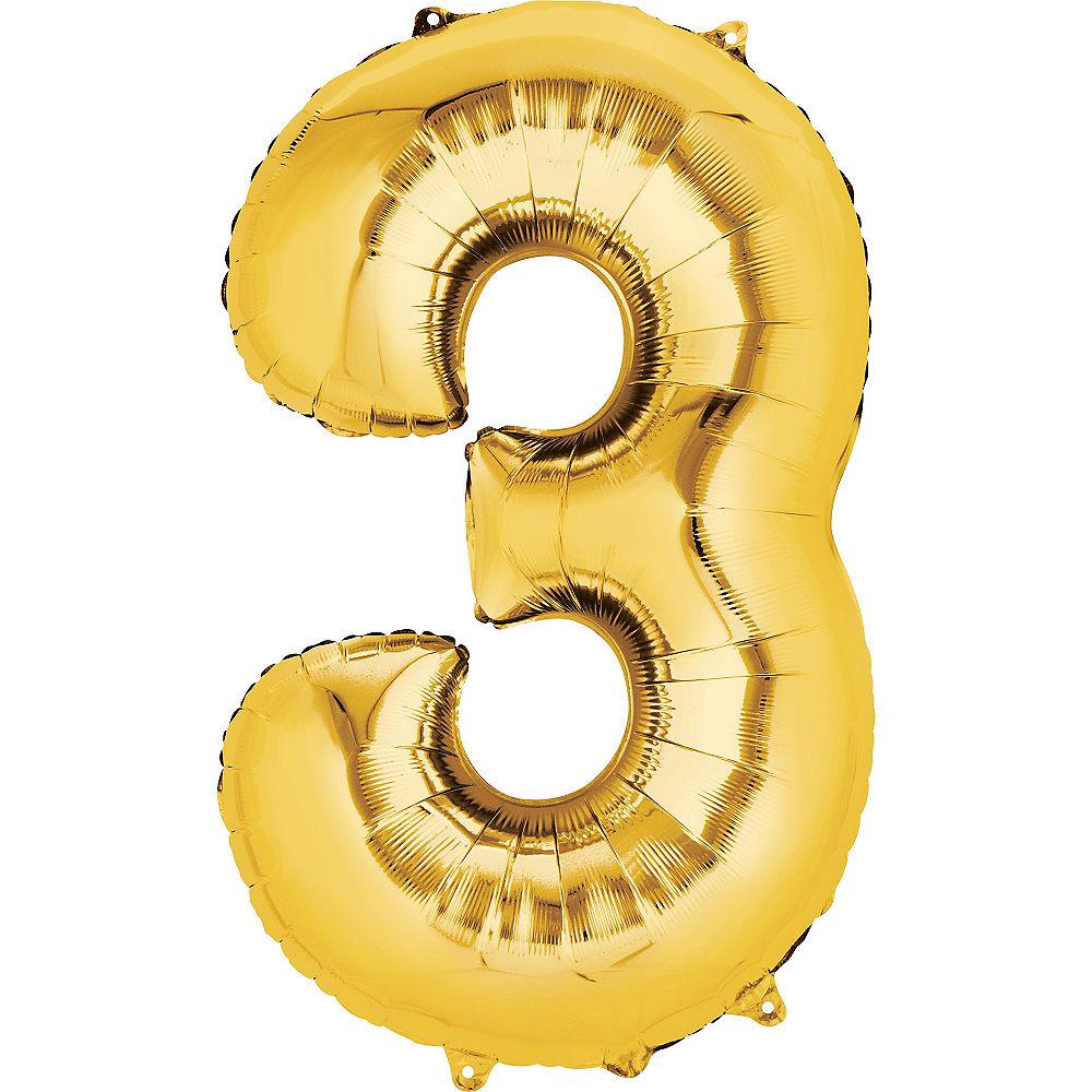 GOLD NUMBER BALLOONS