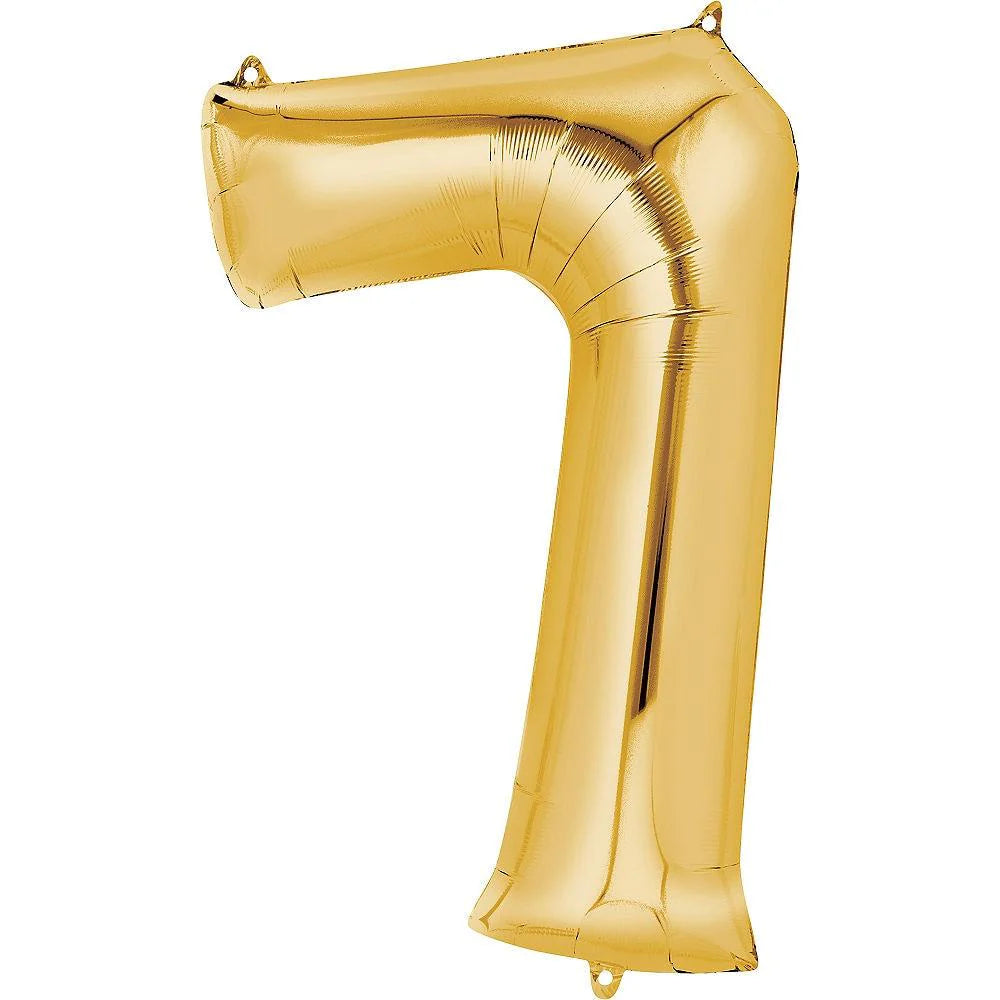 GOLD NUMBER BALLOONS